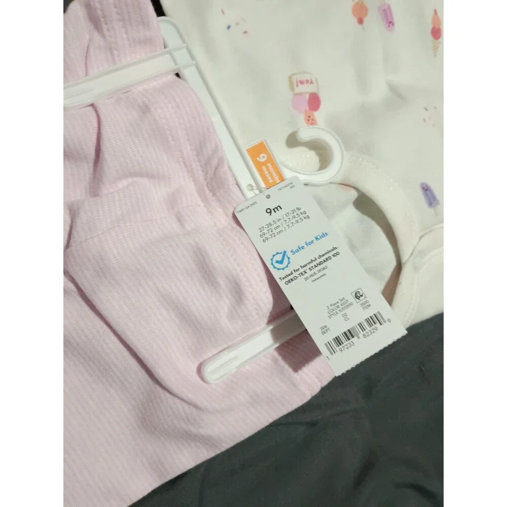 Carters 9m Baby Set , 1 throw Over ,Two Pants. Brand New. CUTE!